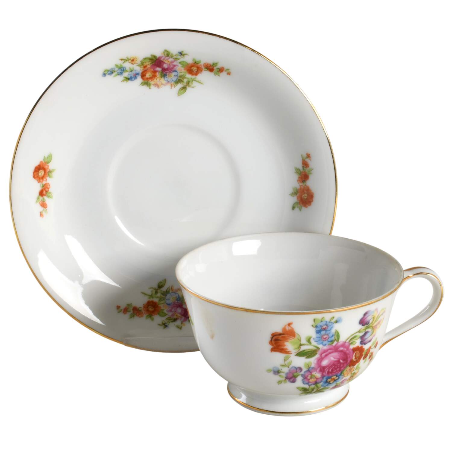 Dresden Footed Cup & Saucer Set by Kyoto-1