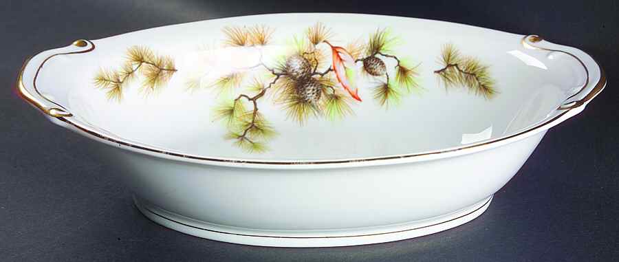 Forest 10" Oval Vegetable Bowl by Kyoto-1
