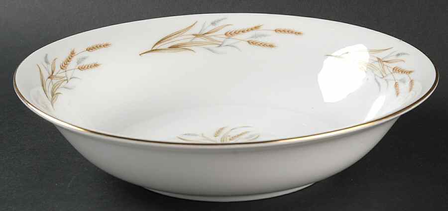 Gold Wheat 9" Round Vegetable Bowl by Kyoto-1
