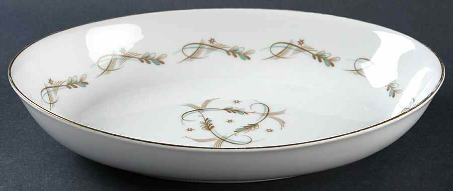 Modern Scroll 10" Oval Vegetable Bowl by Kyoto-1