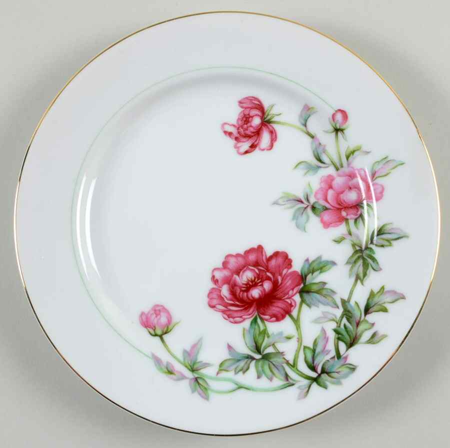 Peony Salad Plate by Kyoto-1