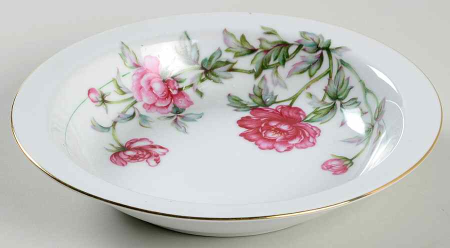 Peony Rim Soup Bowl by Kyoto-1