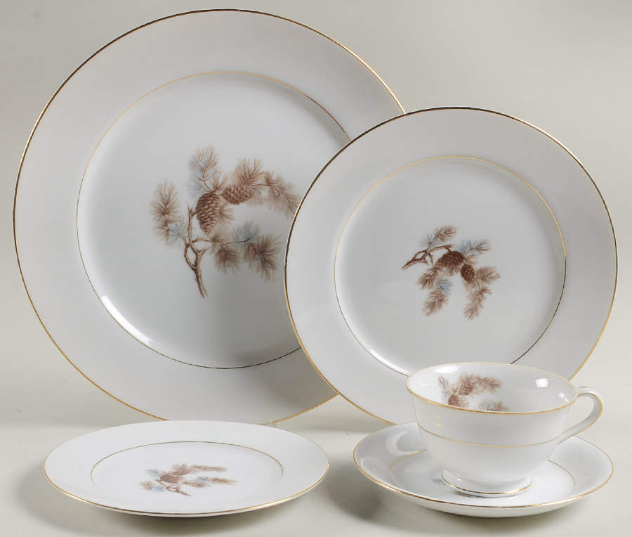 Pine Cone 5 Piece Place Setting by Kyoto-1
