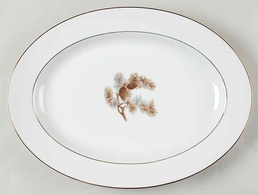 Pine Cone 14" Oval Serving Platter by Kyoto-1
