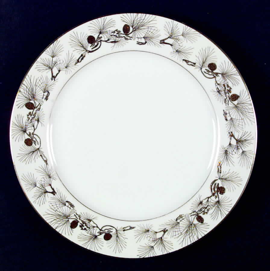Pine Gold Dinner Plate by Kyoto-1