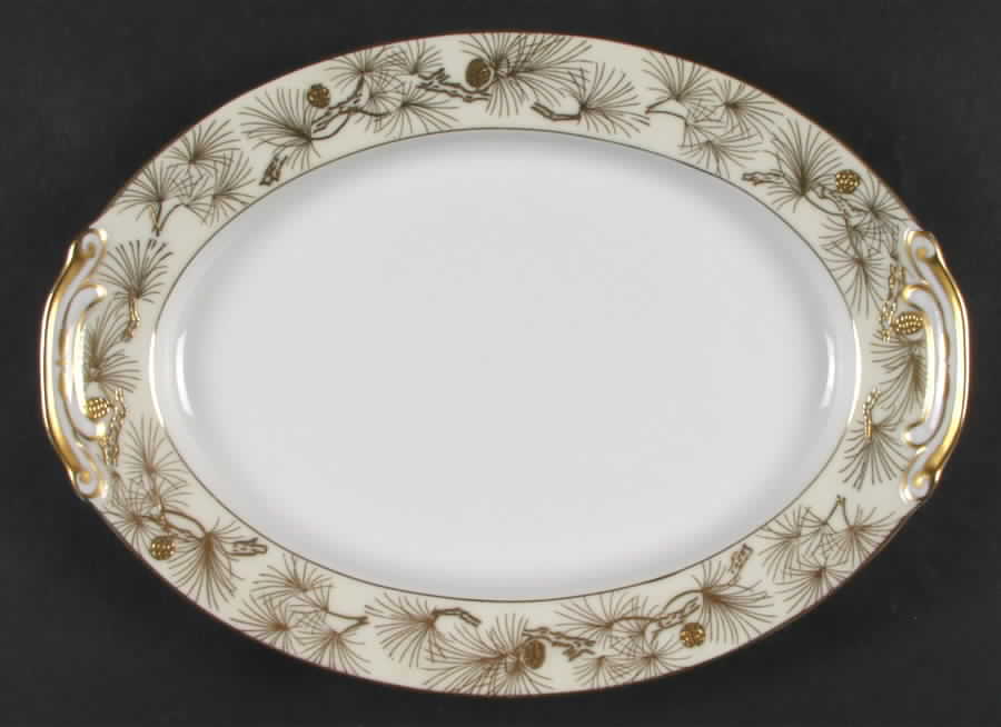 Pine Gold 12" Oval Serving Platter by Kyoto-1