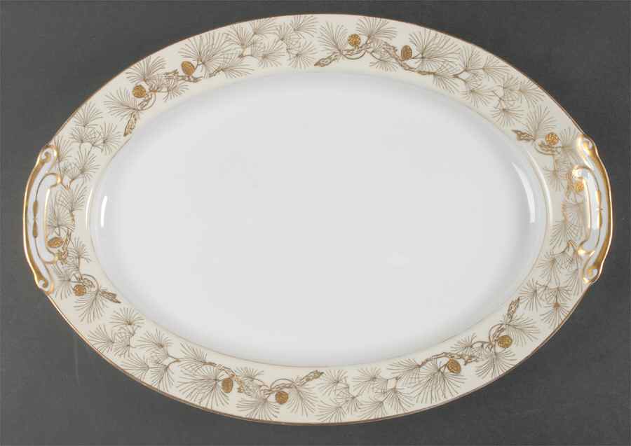 Pine Gold 16" Oval Serving Platter by Kyoto-1