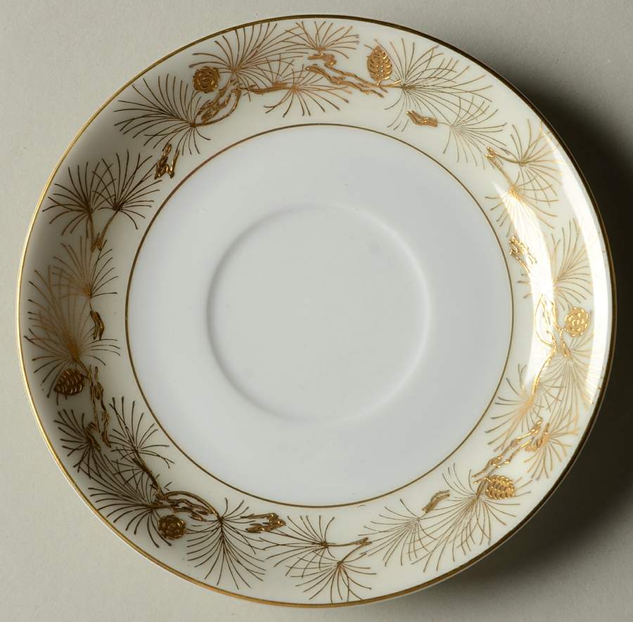 Pine Gold Saucer by Kyoto-1