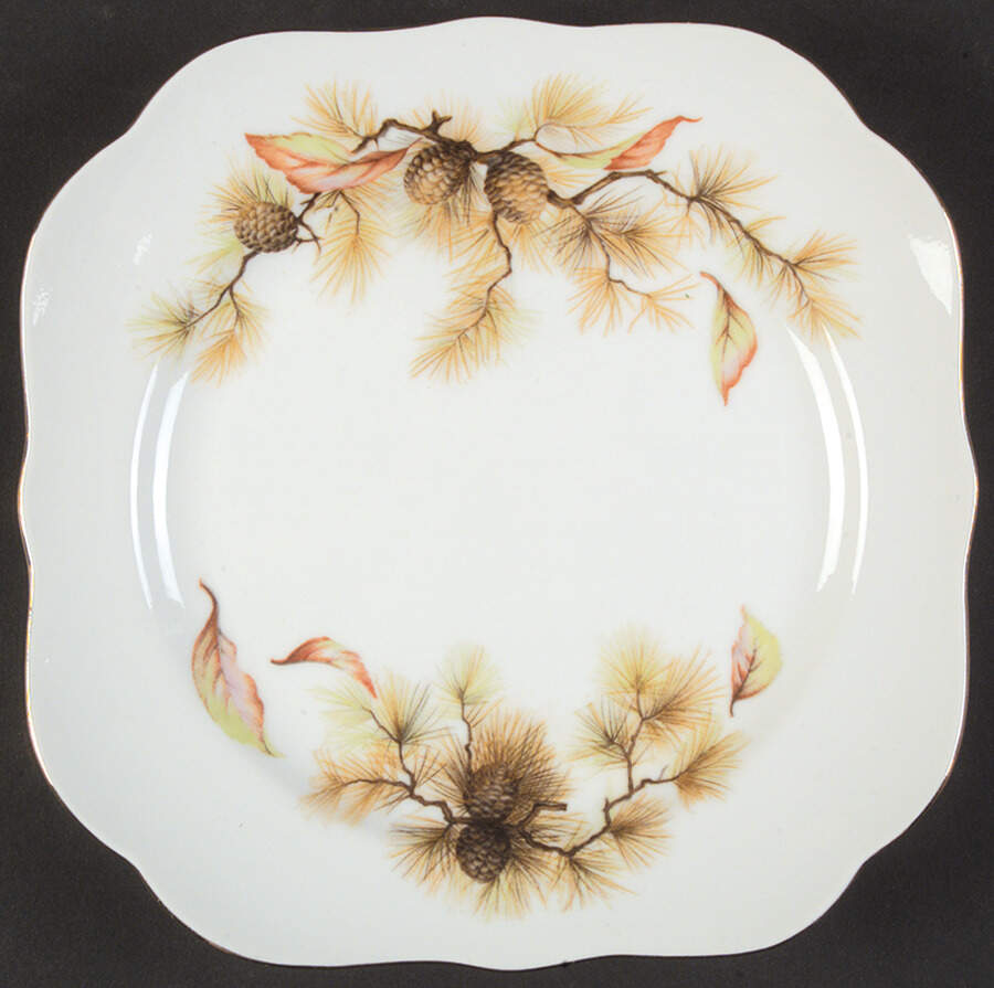 Pines Square Salad Plate by Kyoto-1
