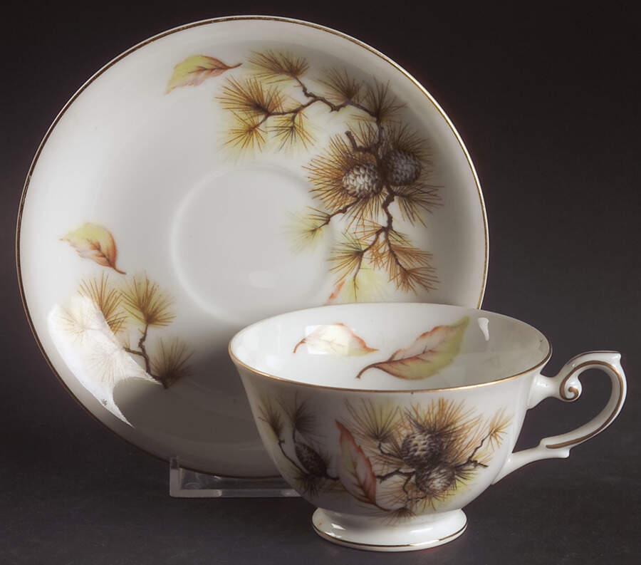 Pines Footed Cup & Saucer Set by Kyoto-1
