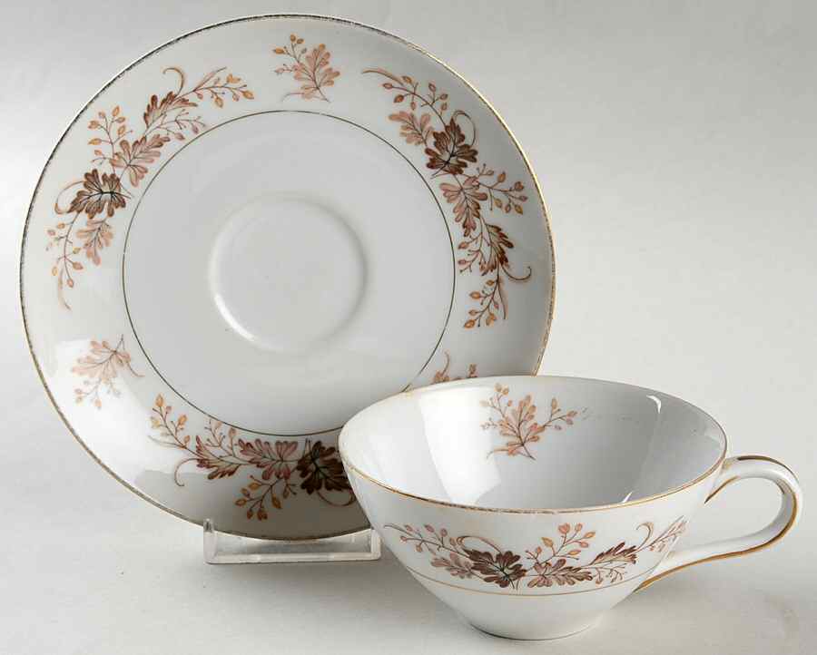Rochelle Flat Cup & Saucer Set by Kyoto-1