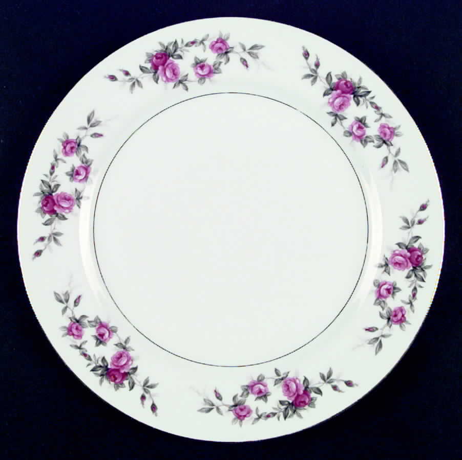 Rose Garland Dinner Plate by Kyoto-1