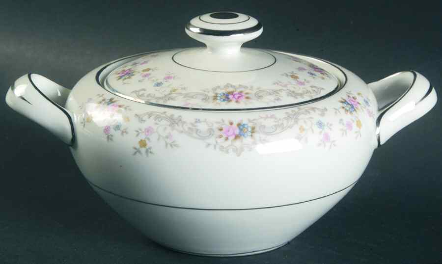 Rose Point Sugar Bowl & Lid by Kyoto-1
