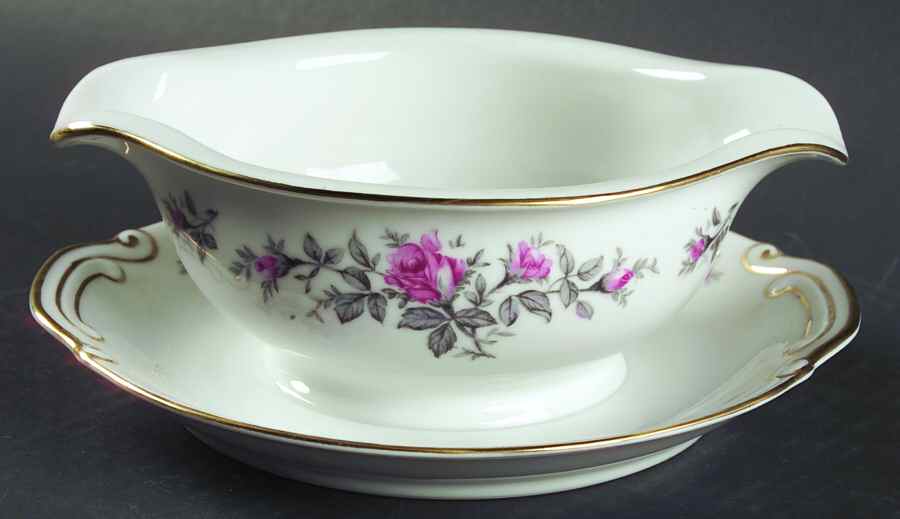 Roxanne Gravy Boat with Attached Underplate by Kyoto-1