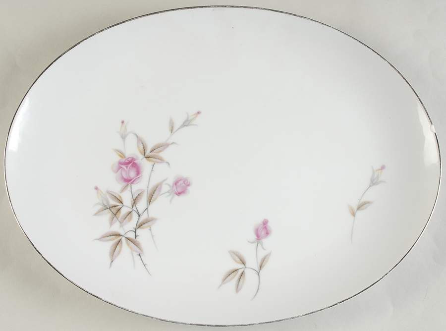 Summer Rose 14" Oval Serving Platter by Kyoto-1