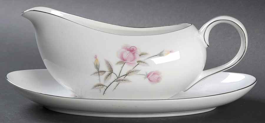 Summer Rose Gravy Boat & Underplate/Relish by Kyoto-1