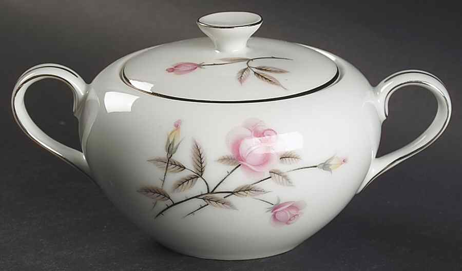 Summer Rose Sugar Bowl & Lid by Kyoto-1