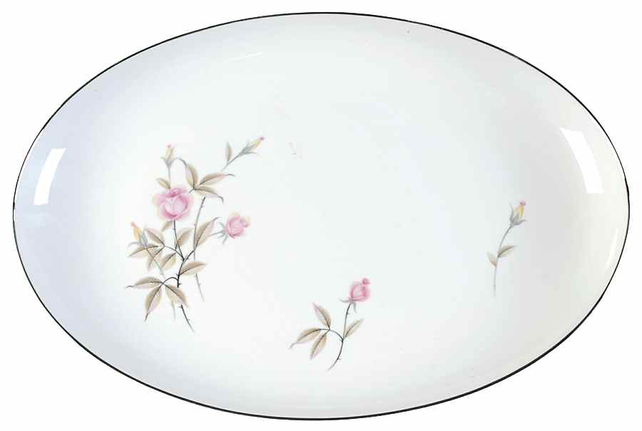 Summer Rose 16" Oval Serving Platter by Kyoto-1