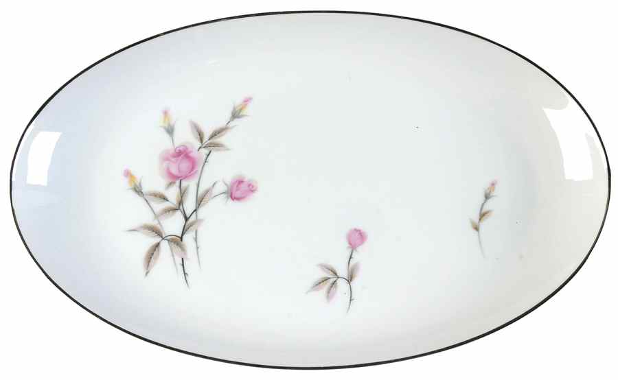 Summer Rose 12" Oval Serving Platter by Kyoto-1
