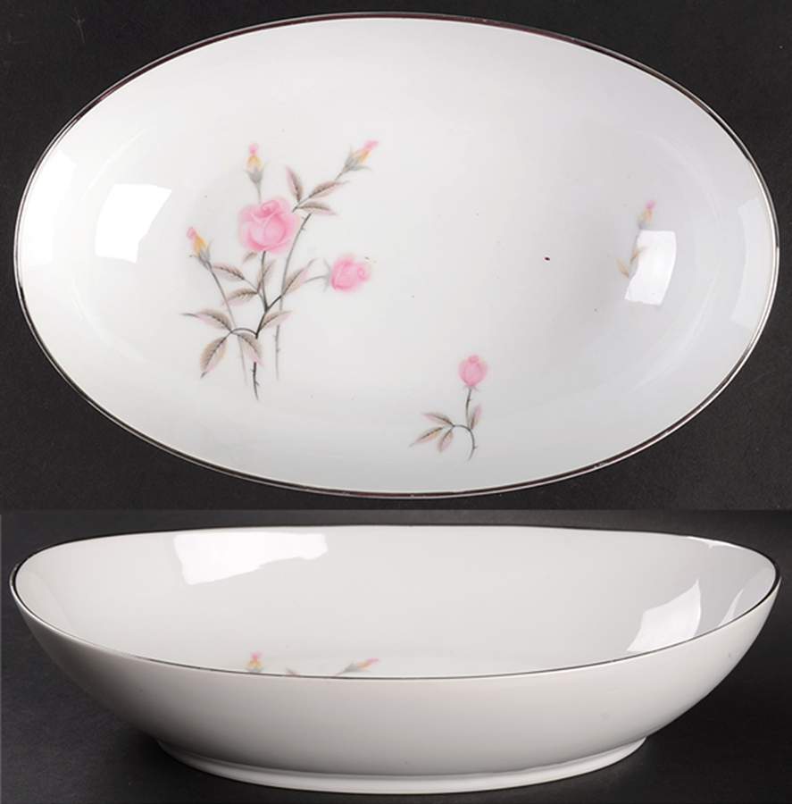 Summer Rose 10" Oval Vegetable Bowl by Kyoto-1