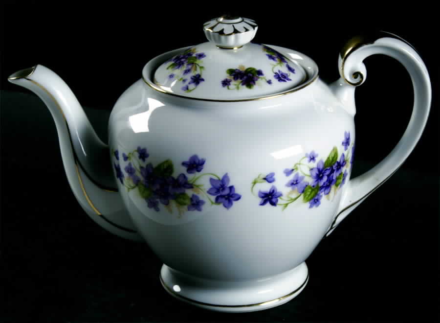Violet Teapot & Lid by Kyoto-1