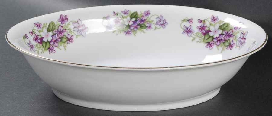 Violet 10" Oval Vegetable Bowl by Kyoto-1