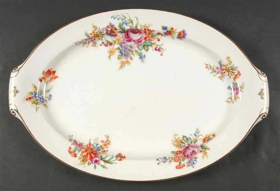 Nightingale 17" Oval Serving Platter by Kingsley (Japan)-1