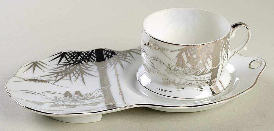 KUT43 Snack Plate & Cup Set by Kutani-1
