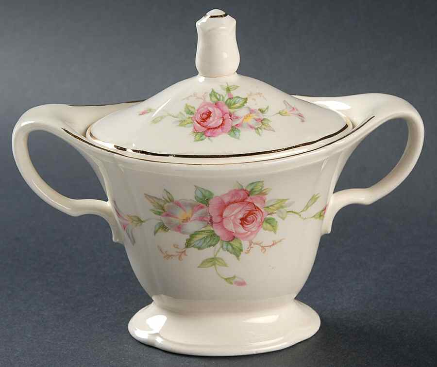 KNO319 (Arcadia) Sugar Bowl & Lid by Edwin Knowles-1