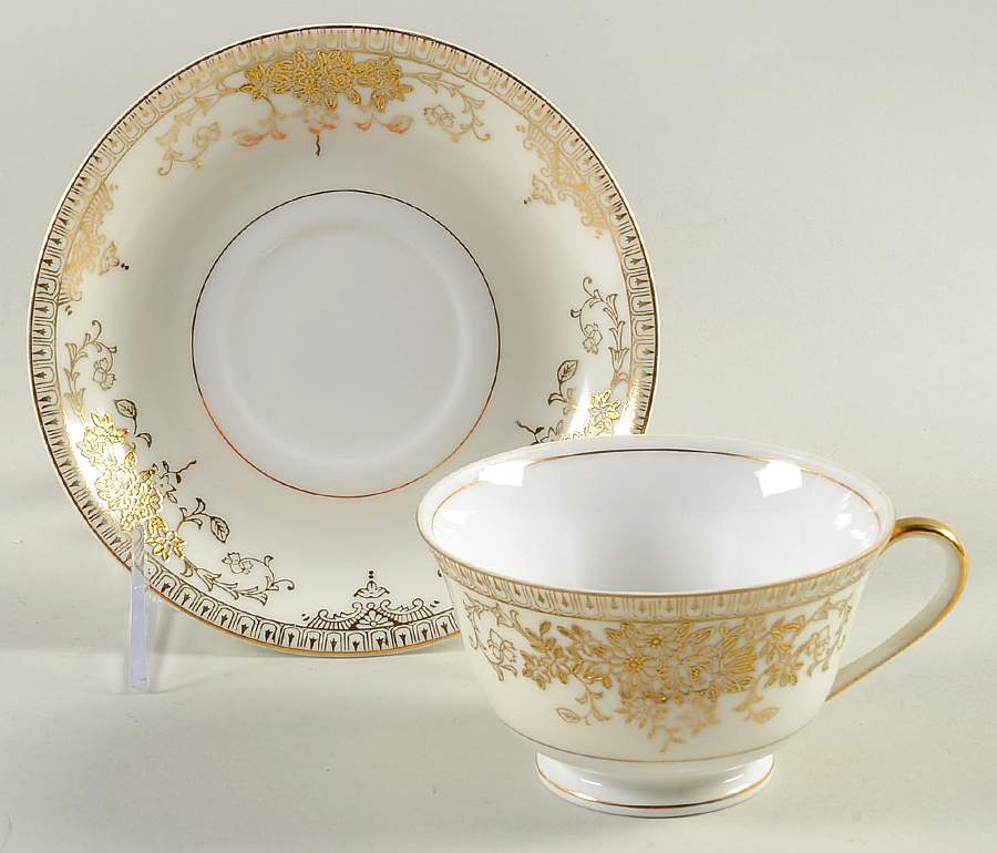 KON58 Flat Cup & Saucer Set by Kongo-1