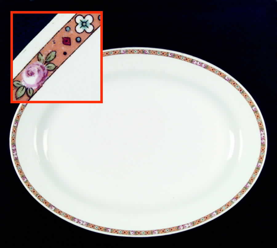 KNO325 14" Oval Serving Platter by Edwin Knowles-1