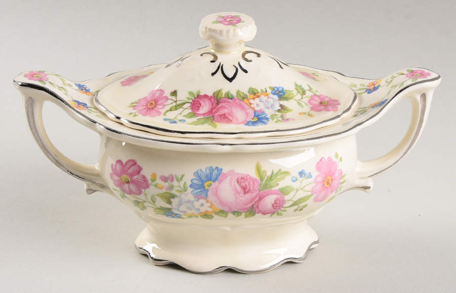 KNO328 Sugar Bowl & Lid by Edwin Knowles-1