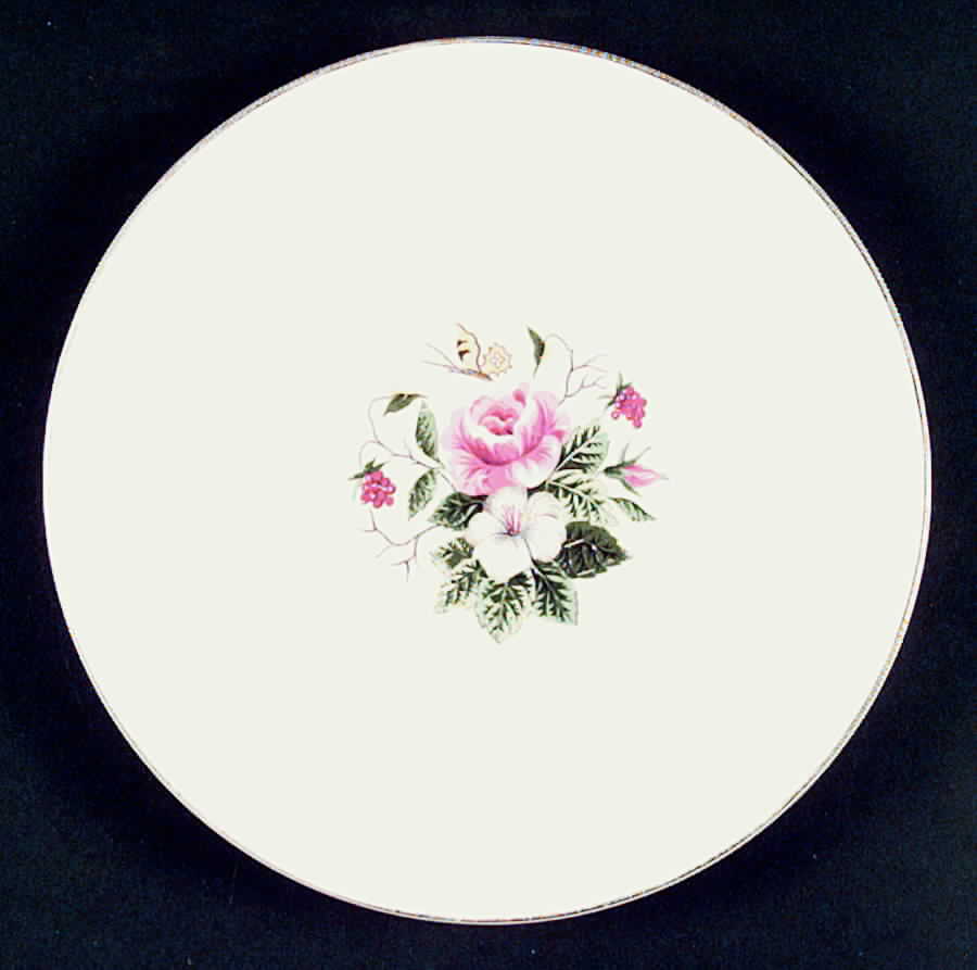 Flower Waltz Salad Plate by Edwin Knowles-1
