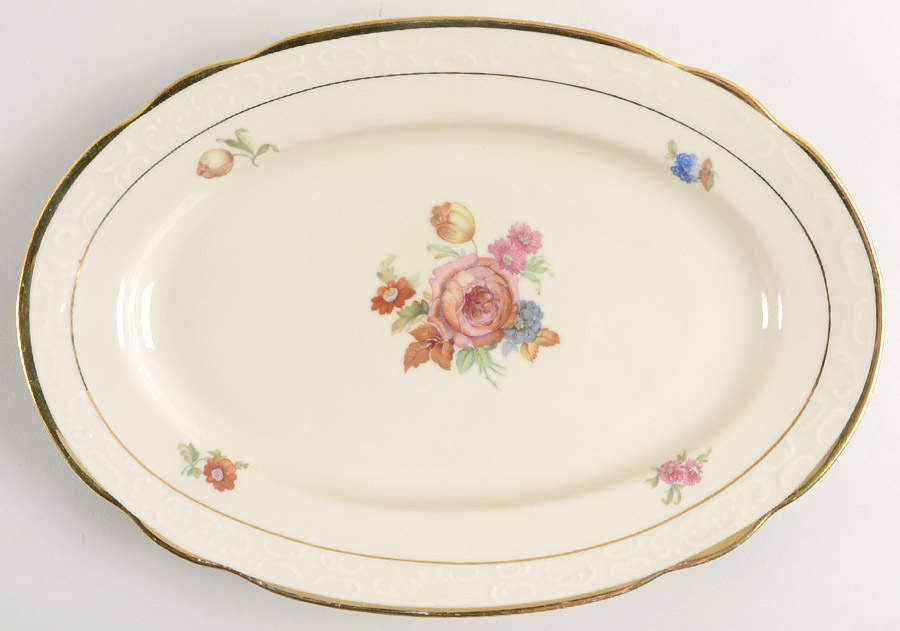 Rosenborg 11" Oval Serving Platter by KPM-1