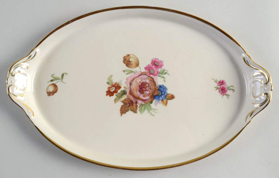 Rosenborg 12" Oval Handled Tray by KPM-1