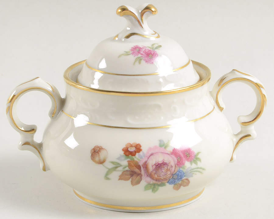 Rosenborg Mini Sugar Bowl & Lid by KPM-1