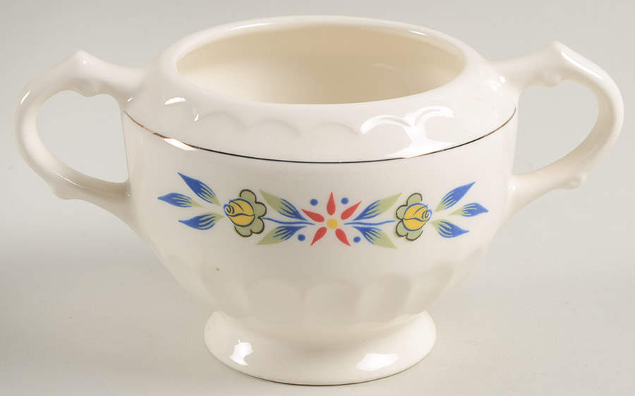 Mayflower Sugar Bowl No Lid by Edwin Knowles-1