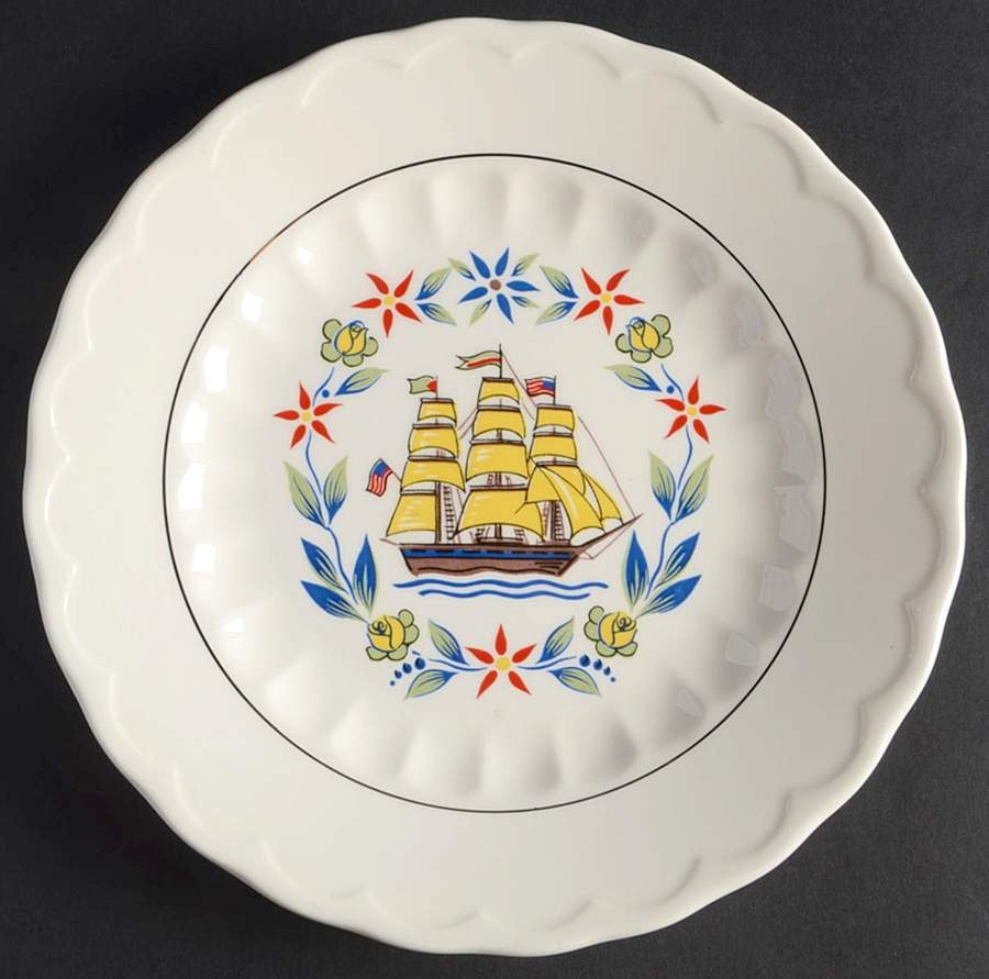 Mayflower Salad Plate by Edwin Knowles-1