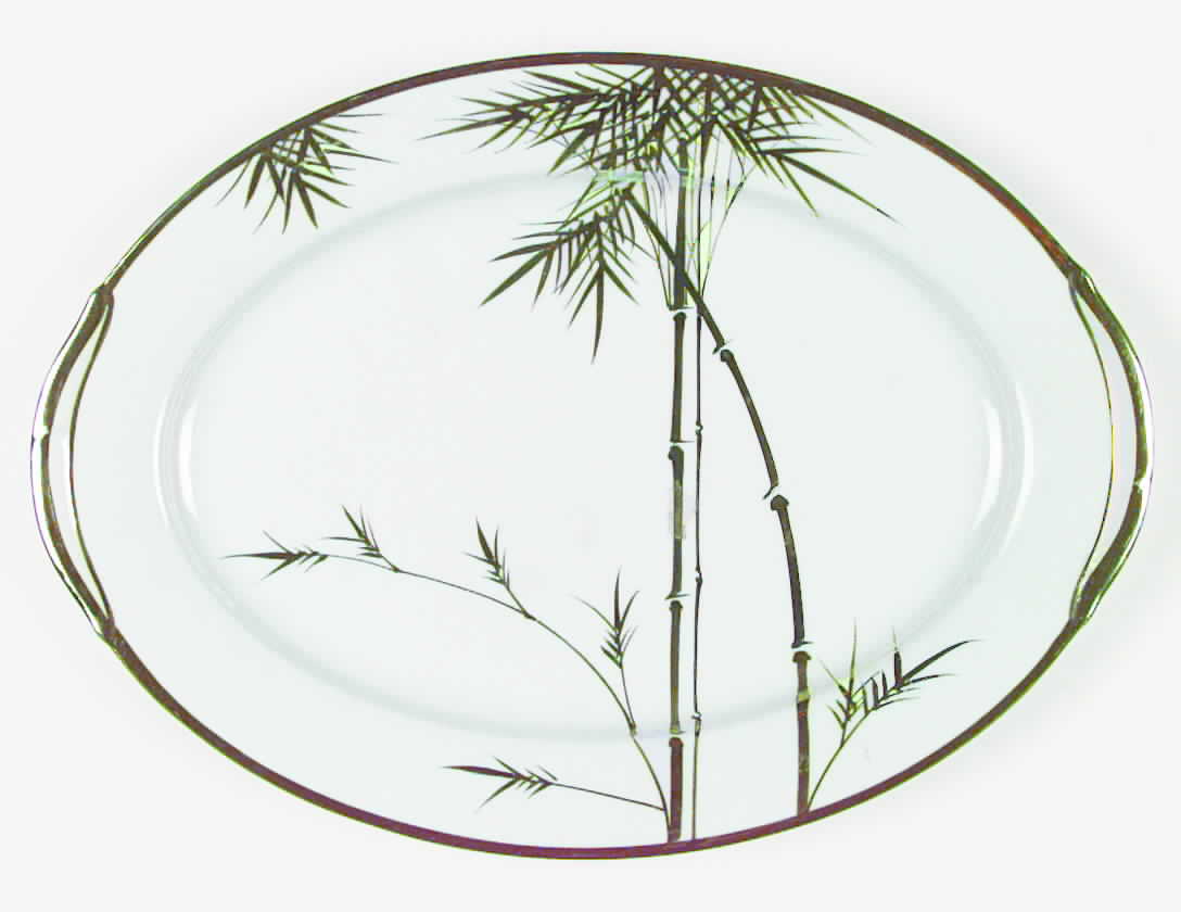 KUT47 14" Oval Serving Platter by Kutani-1