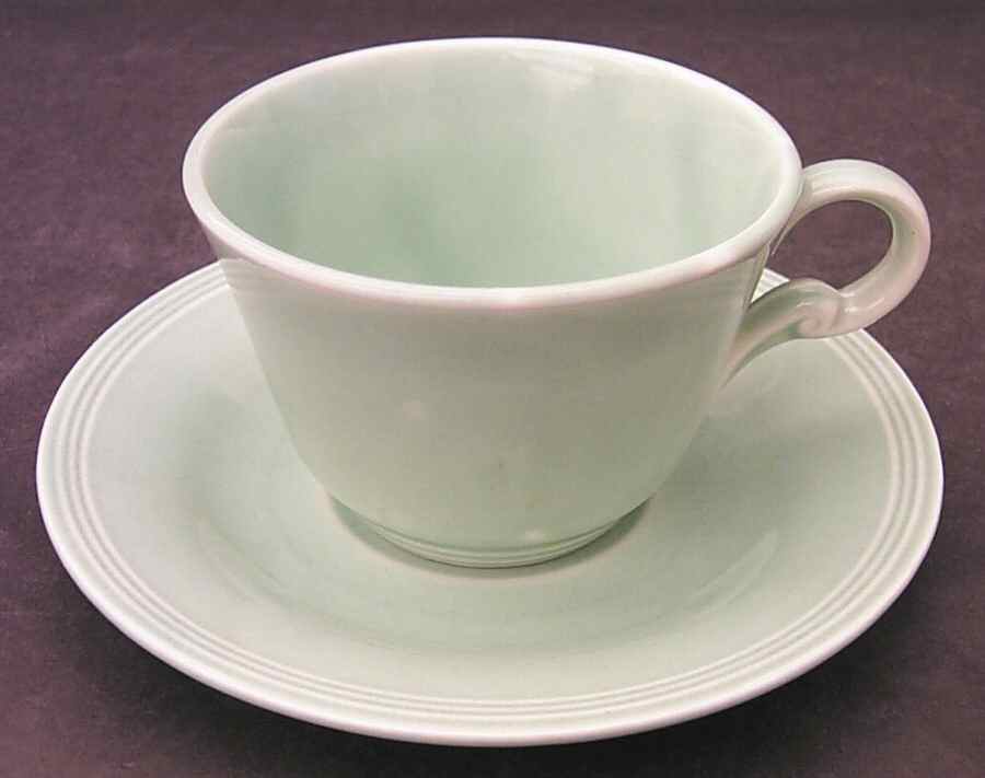 Deanna Turquoise Flat Cup & Saucer Set by Edwin Knowles-1