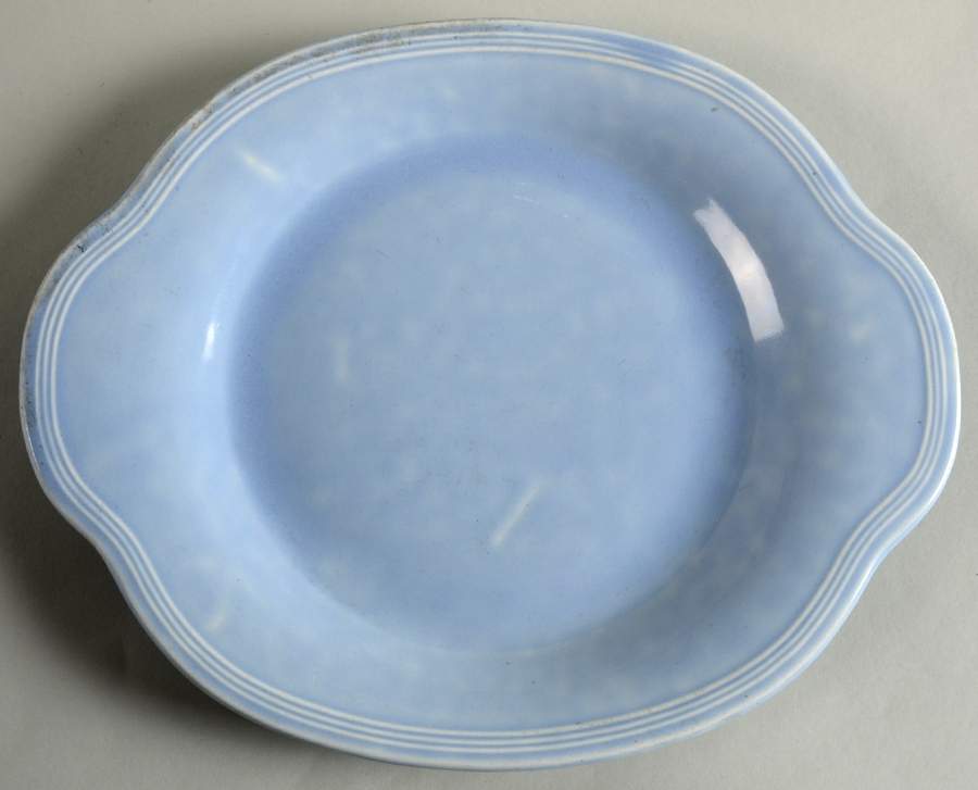 Deanna Light Blue Handled Cake Plate by Edwin Knowles-1