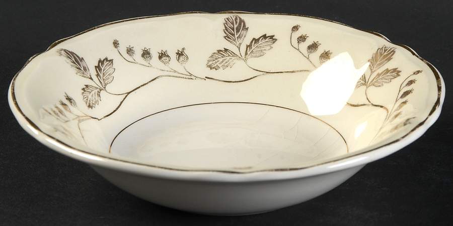 Gold Leaf Fruit/Dessert (Sauce) Bowl by Edwin Knowles-1