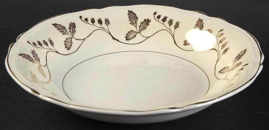 Gold Leaf Coupe Soup Bowl by Edwin Knowles-1