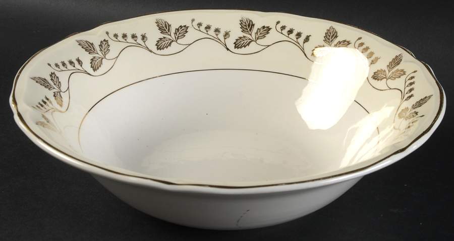Gold Leaf 8" Round Vegetable Bowl by Edwin Knowles-1