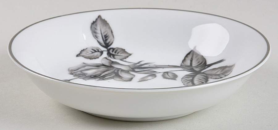 Black Rose Fruit/Dessert (Sauce) Bowl by Kutani-1