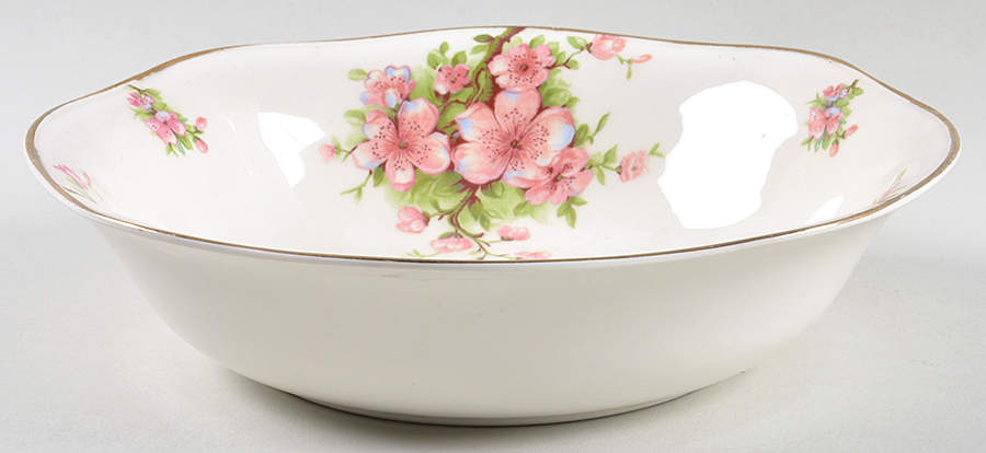 Apple Blossom 8" Round Vegetable Bowl by James Kent (England)-1