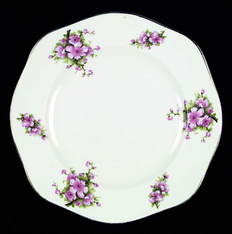 Apple Blossom Dinner Plate by James Kent (England)-1