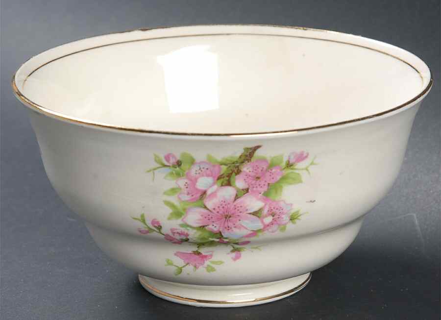 Apple Blossom Cranberry Bowl by James Kent (England)-1