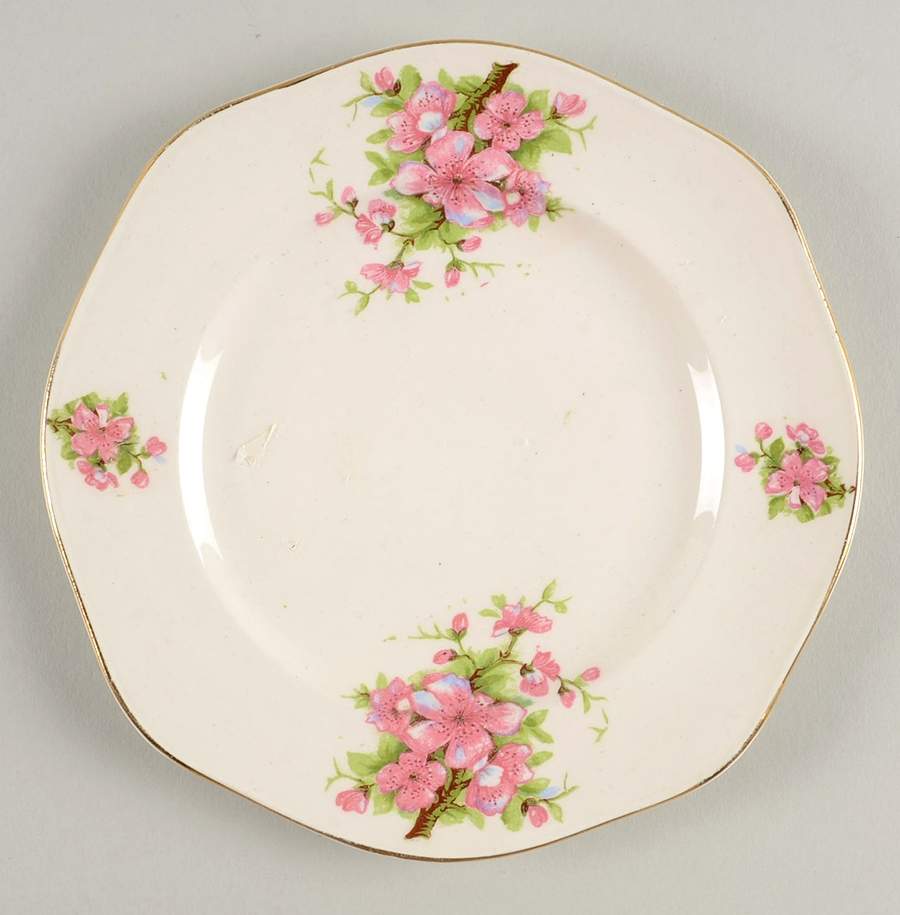 Apple Blossom Bread & Butter Plate by James Kent (England)-1