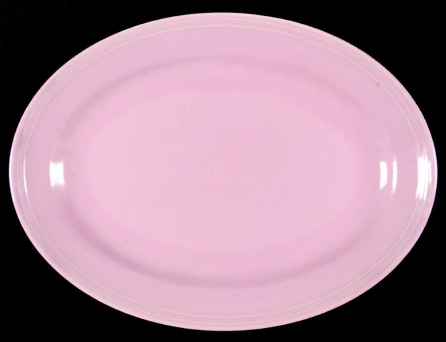 Deanna Pink 13" Oval Serving Platter by Edwin Knowles-1